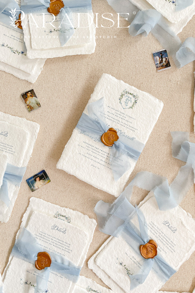 Kaylen Handmade Paper Wedding Invitation Suite