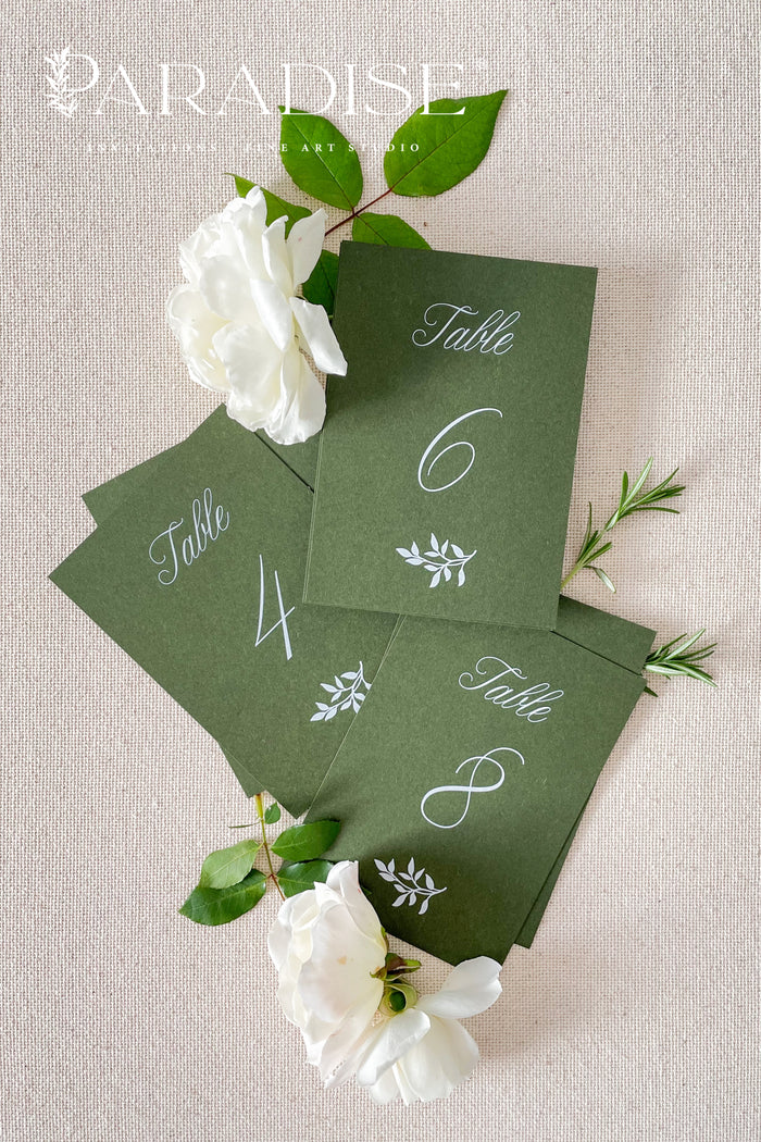 Luciana Forest Green Table Numbers