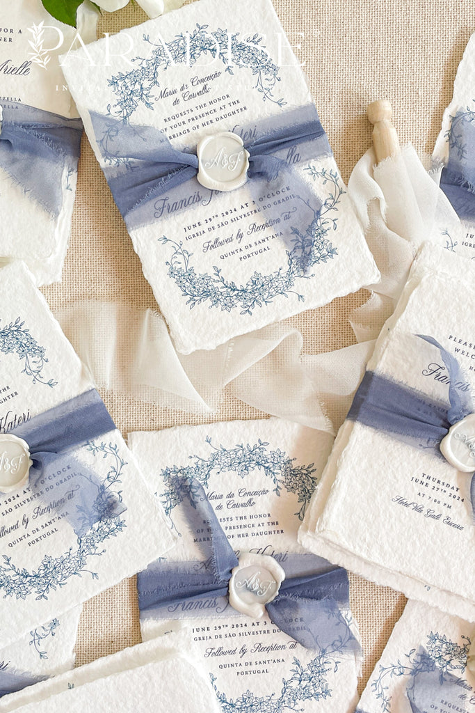 Nina Handmade Paper Wedding Invitation Sets