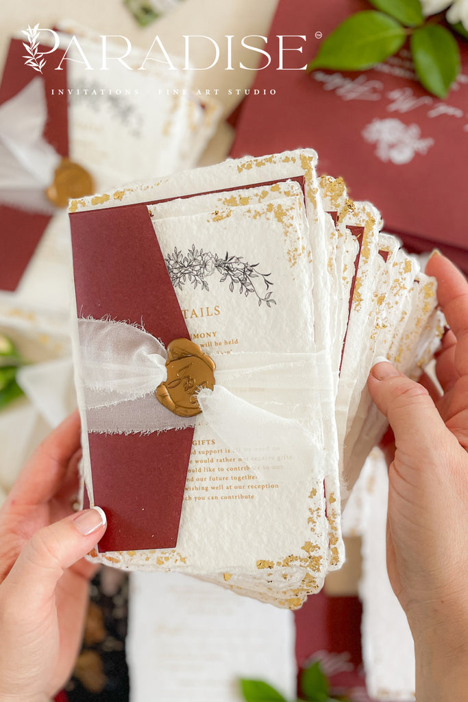 Valerie Handmade Paper Wedding Invitations