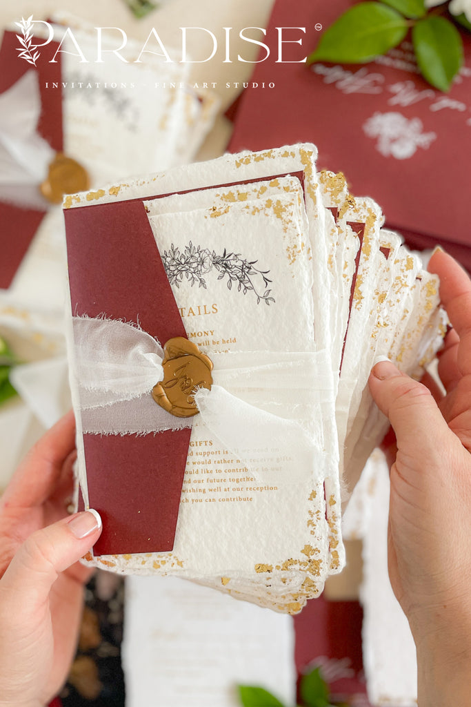 Valerie Handmade Paper Wedding Invitations