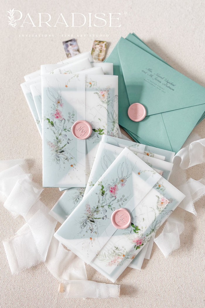 Cassandra Handmade Paper Wedding Invitation Sets