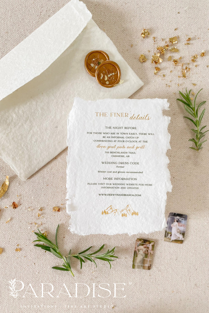 Daisy Handmade Paper Wedding Invitation Sets