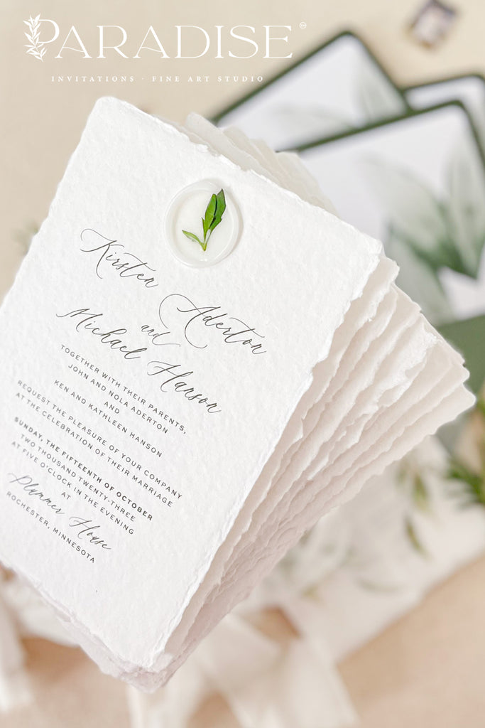 Valeria Handmade Paper Wedding Invitation Sets