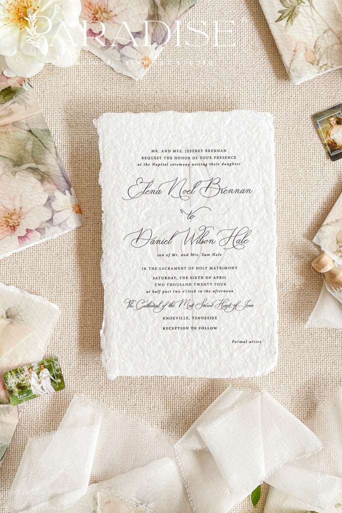 Naomi Handmade Paper Wedding Invitation Sets