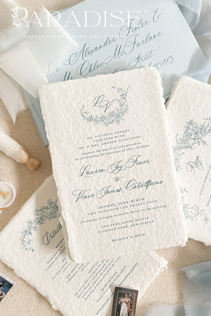 Tamia Handmade Paper Wedding Invitation Sets