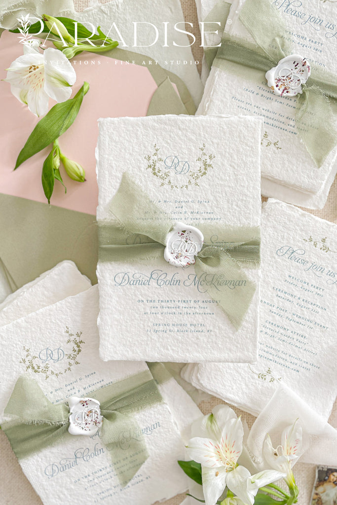 Jianna Handmade Paper Wedding Invitation Sets