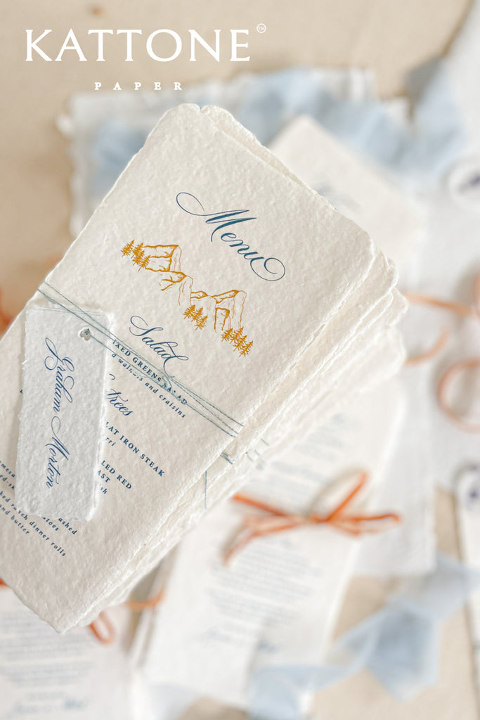 Shaila Handmade Paper Wedding Menus