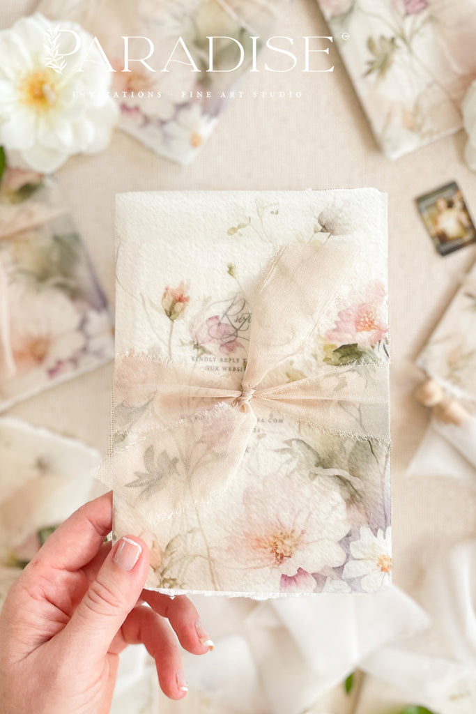 Naomi Handmade Paper Wedding Invitation Sets