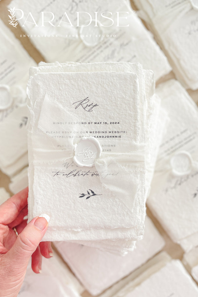 Vixen Handmade Paper Wedding Invitation Sets