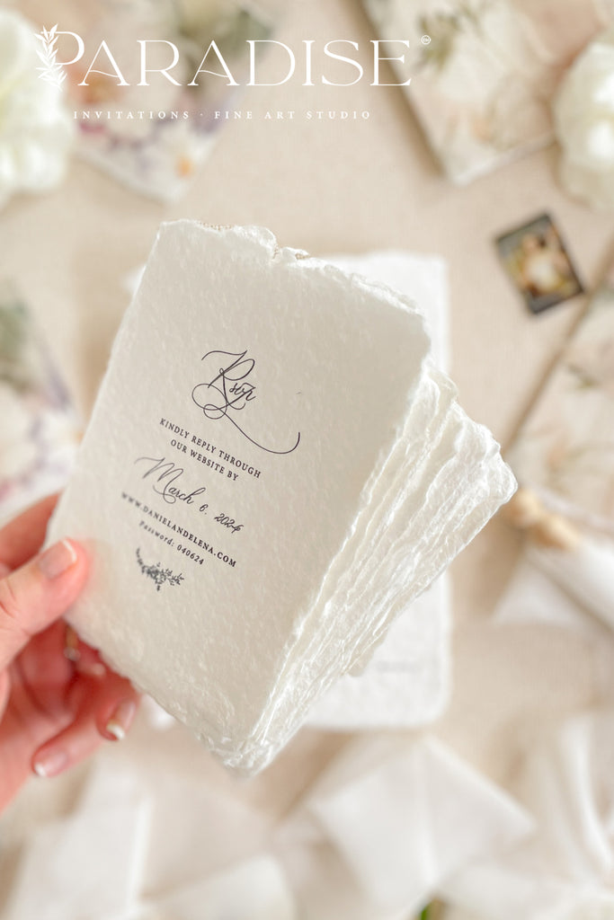 Naomi Handmade Paper Wedding Invitation Sets