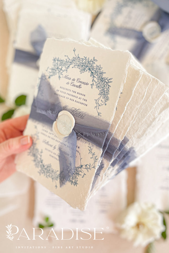 Nina Handmade Paper Wedding Invitation Sets