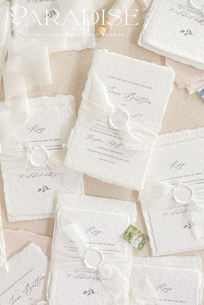 Vixen Handmade Paper Wedding Invitation Sets