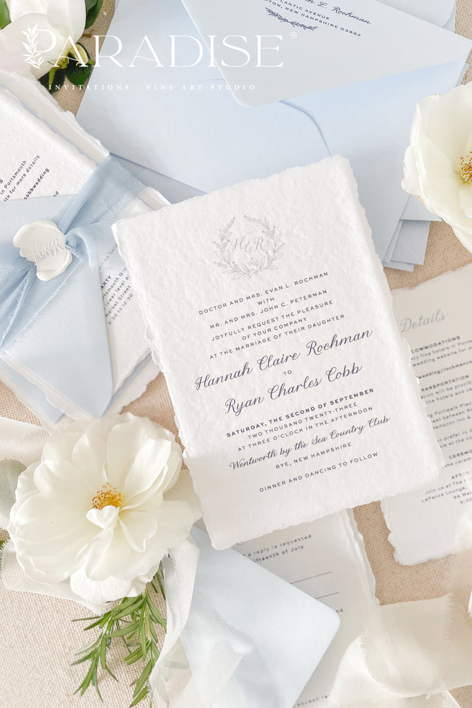 Catiana Handmade Paper Wedding Invitation Sets