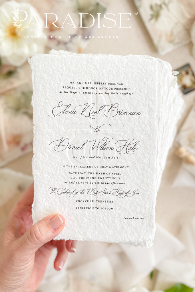 Naomi Handmade Paper Wedding Invitation Sets