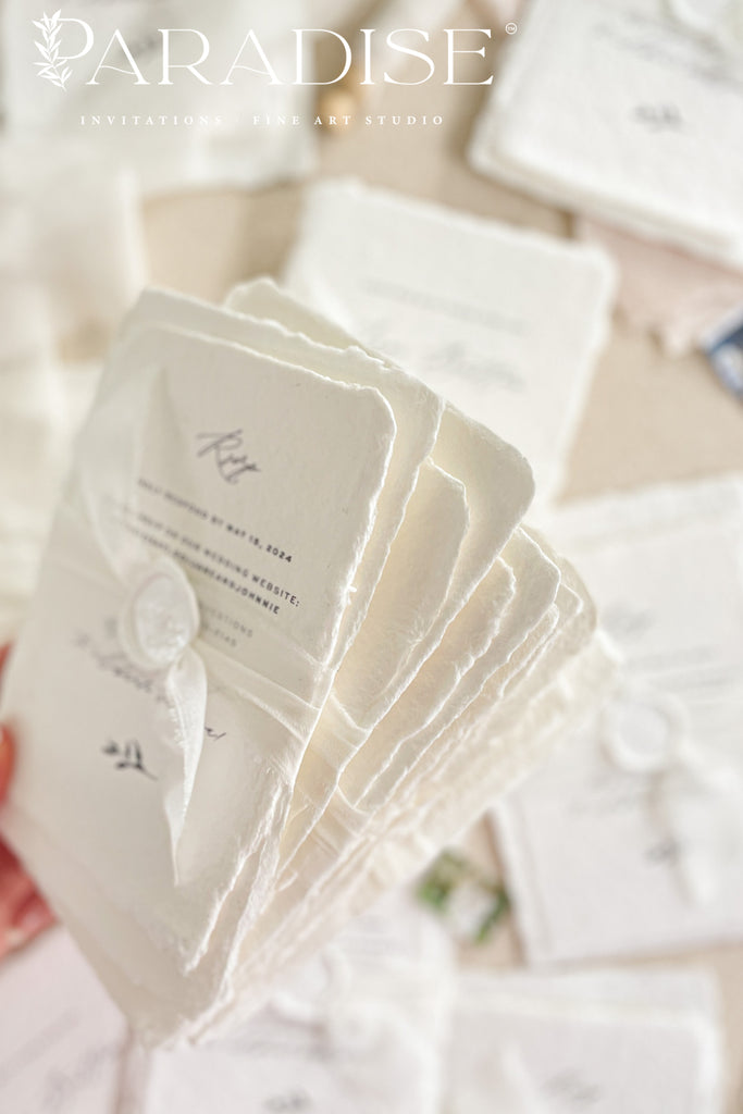 Vixen Handmade Paper Wedding Invitation Sets