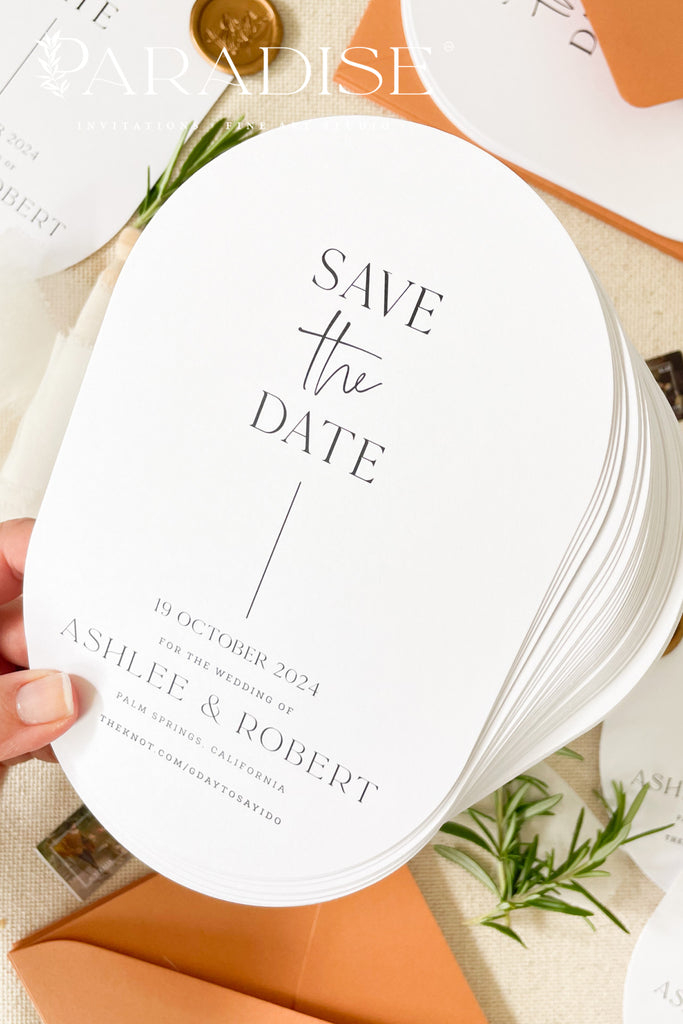 Melody Double Arch Save the Date Cards