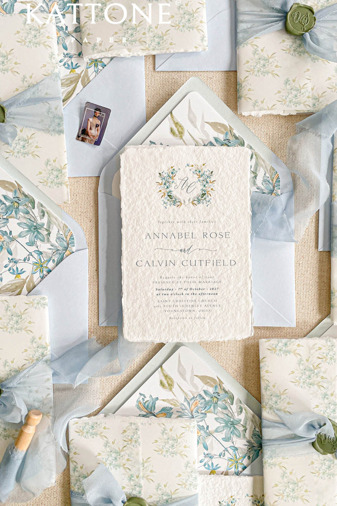 Leire Handmade Paper Wedding Invitations