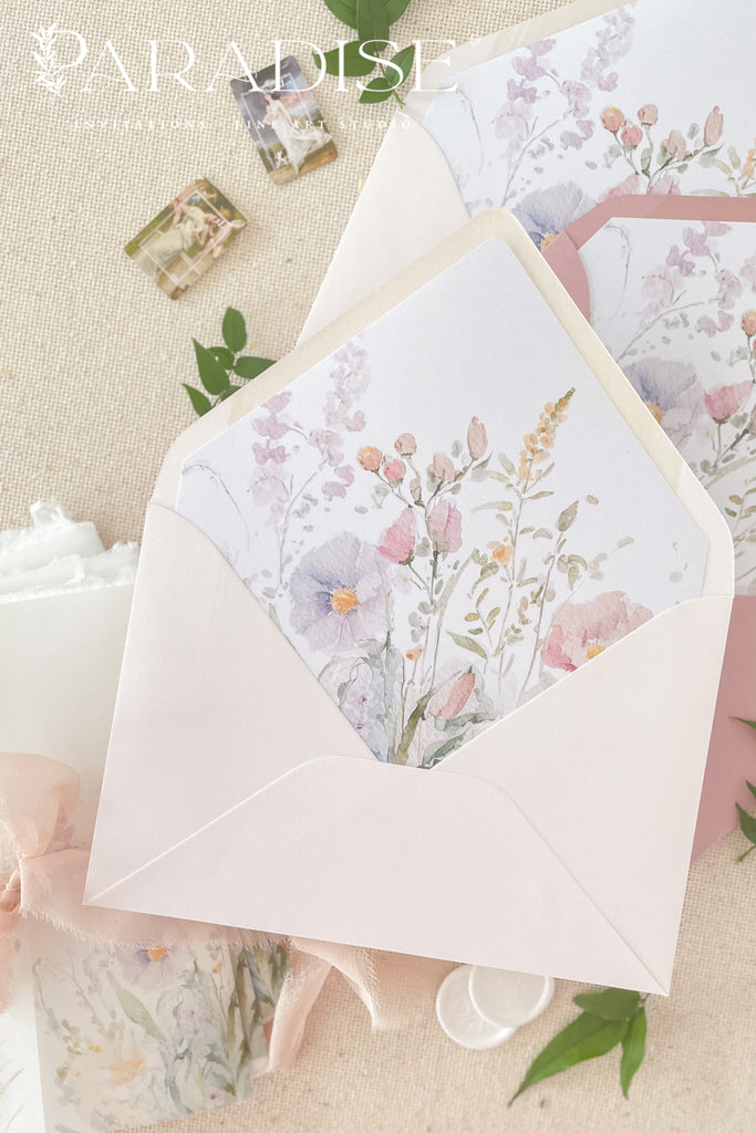 Nude Blush Envelopes and Envelope Liners