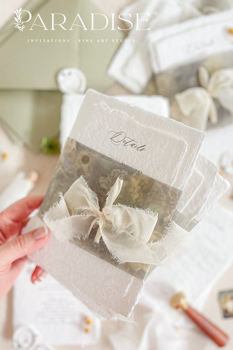 This exquisite wedding invitations suite offers a blend of timeless sophistication and modern elegance. The beautiful modern calligraphy invites are printed on luxurious handmade cotton paper, providing a rich, tactile feel and a fine art finish. This fine art stationery is the perfect choice for couples who appreciate bespoke, handcrafted details and a chic, contemporary aesthetic.

