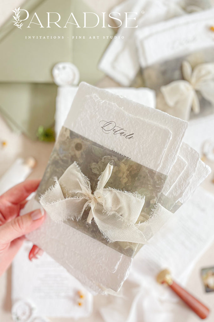 Emiliana Handmade Paper Wedding Invitation Sets