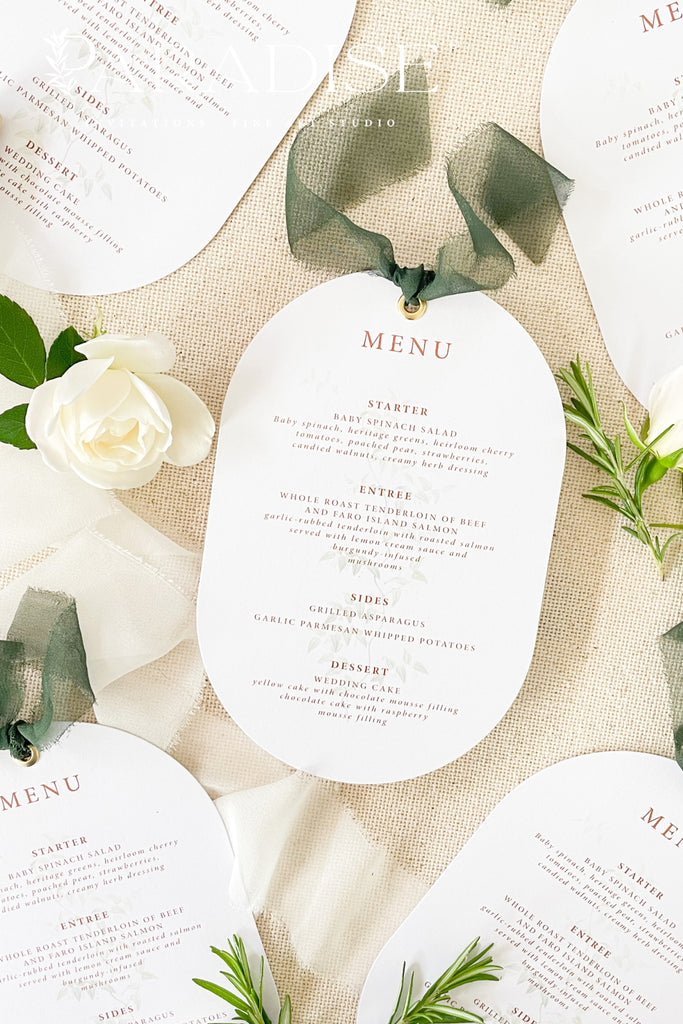 Sadie Double Arch Wedding Menus