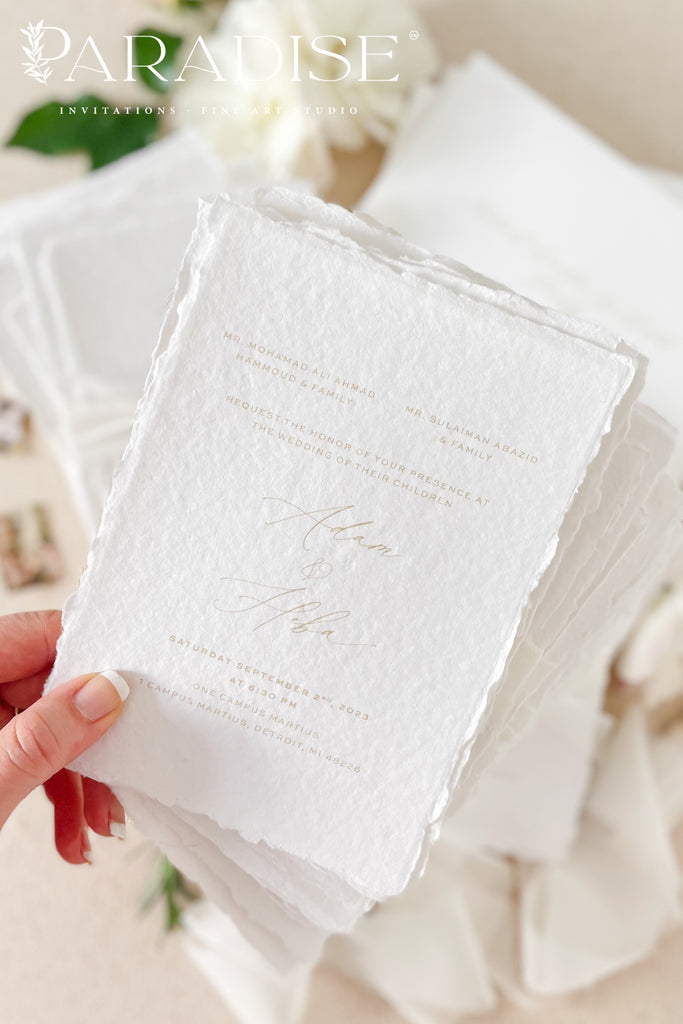 Claudia Handmade Paper Wedding Invitation Sets