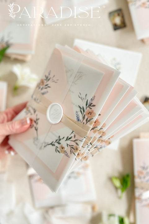 This exquisite wedding invitation set offers a blend of timeless sophistication and eco-conscious artistry. Each invite features a bespoke custom watercolor crest, hand-painted to capture your unique love story. The crest is printed on your choice of either smooth, premium paper or on our beautiful sustainable deckled edge fine art stationery, a handcrafted paper with a beautiful, tactile finish.