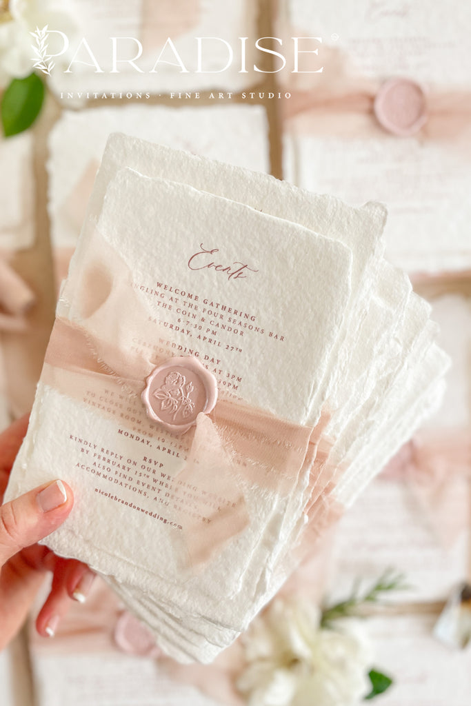 Sol Handmade Paper Wedding Invitation Sets