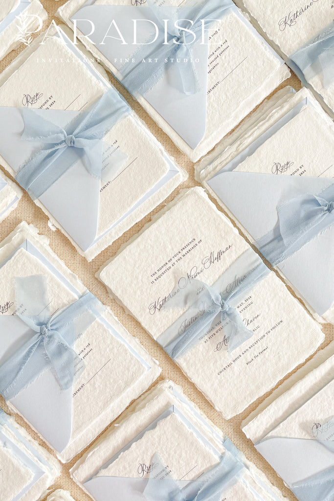 Loretta Handmade Paper Wedding Invitation Sets