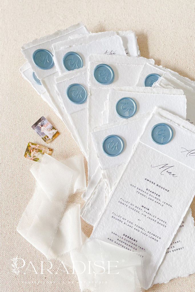 Lilia Handmade Paper Wedding Menus