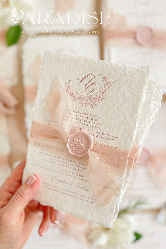 Sol Handmade Paper Wedding Invitation Sets