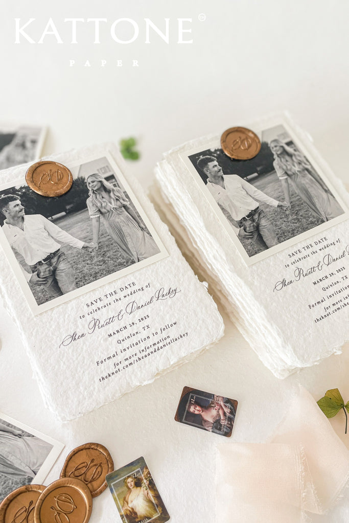 Aryana Handmade Paper Save the Date Cards