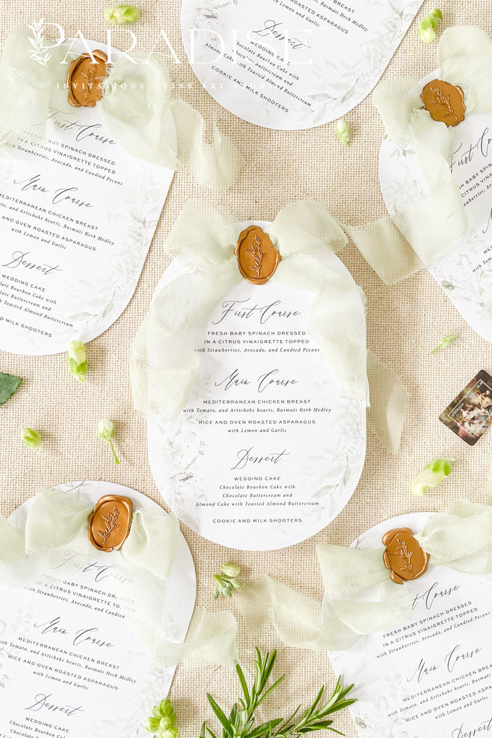 Audrey Double Arch Wedding Menus