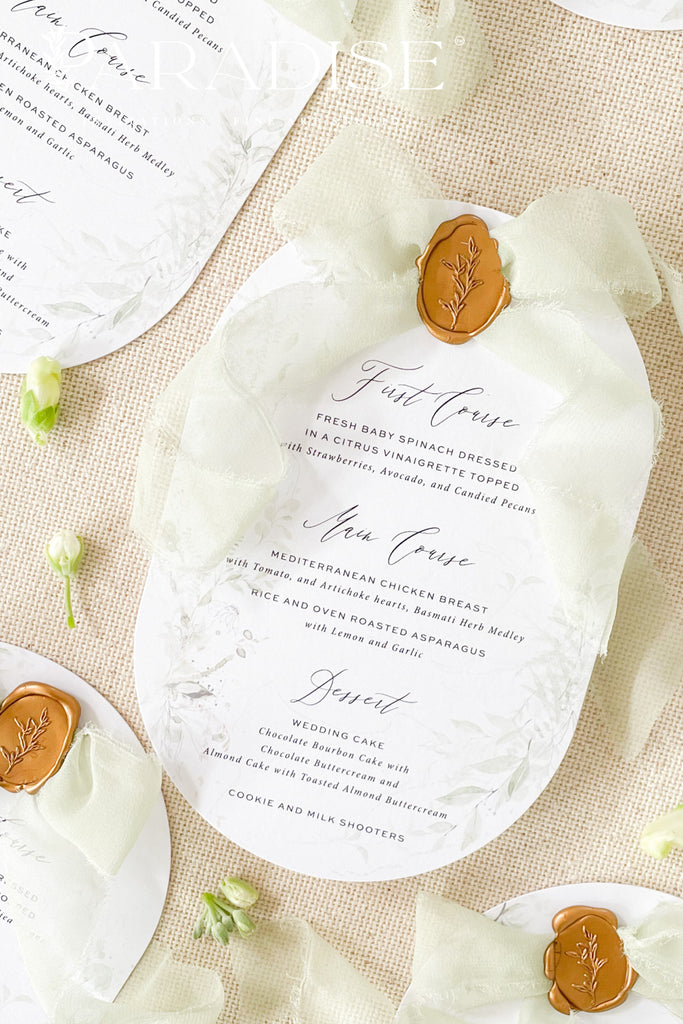 Audrey Double Arch Wedding Menus