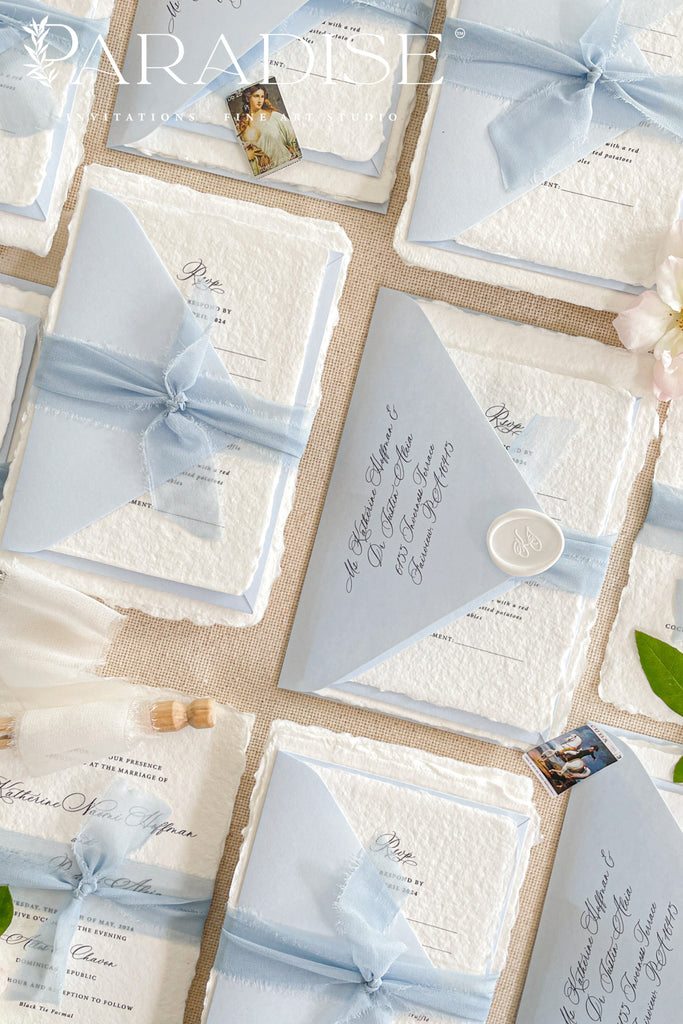 Loretta Handmade Paper Wedding Invitation Sets