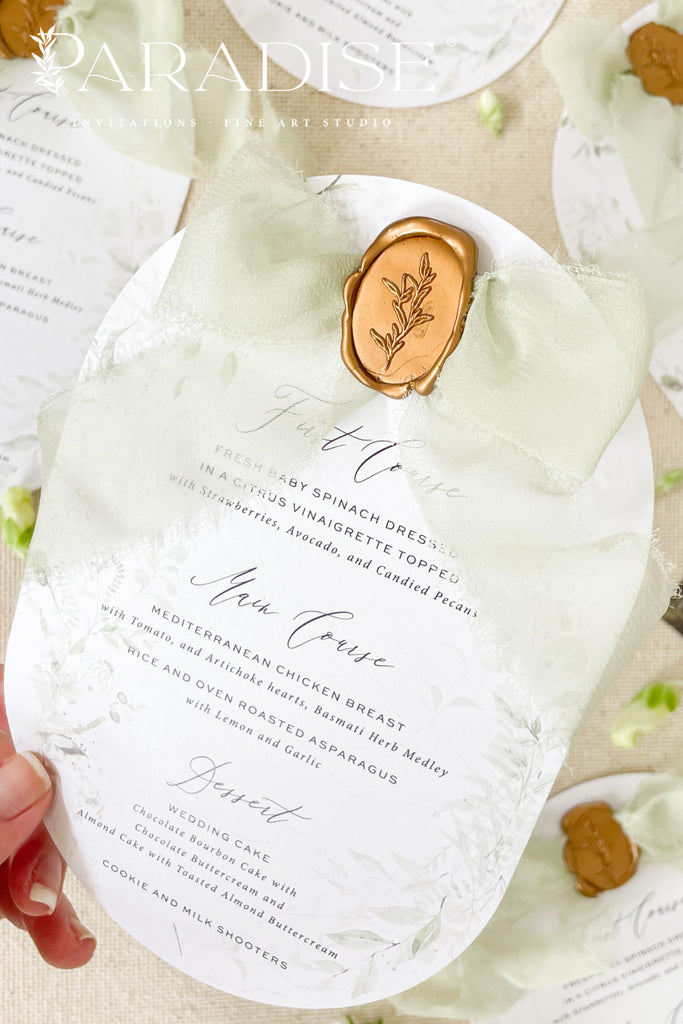 Audrey Double Arch Wedding Menus