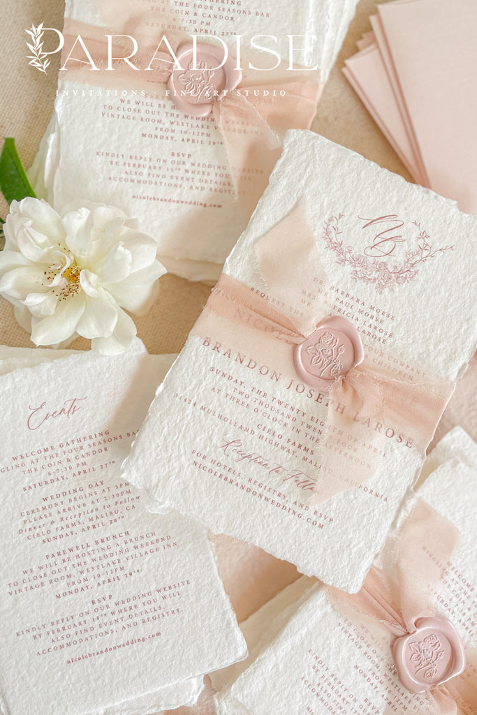 Sol Handmade Paper Wedding Invitation Sets