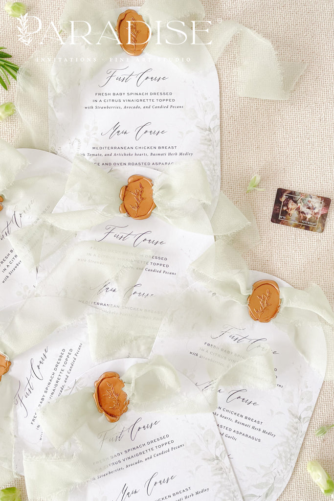 Audrey Double Arch Wedding Menus