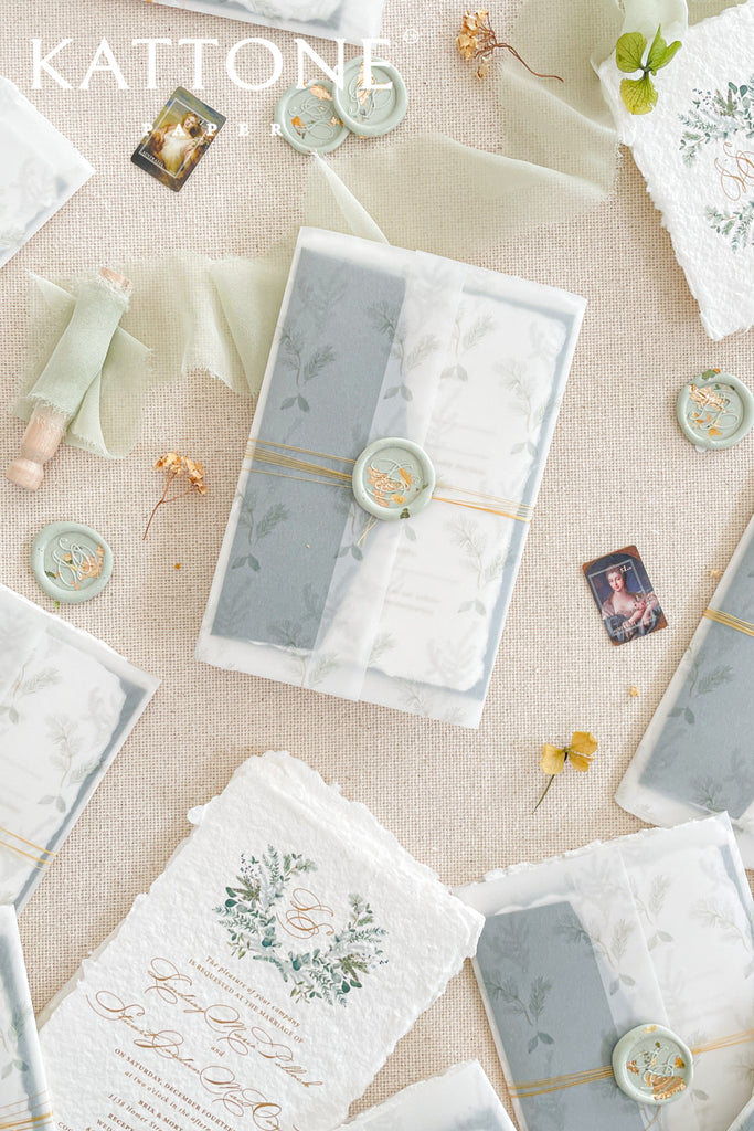 Neroly Handmade Paper Wedding Invitation Sets