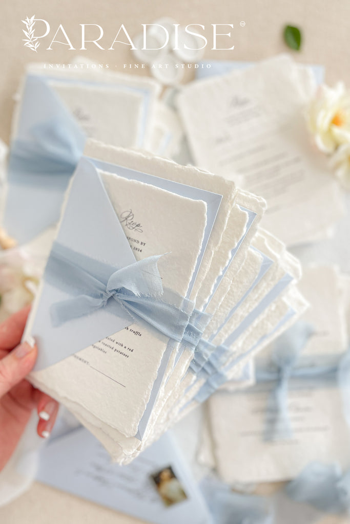 Loretta Handmade Paper Wedding Invitation Sets