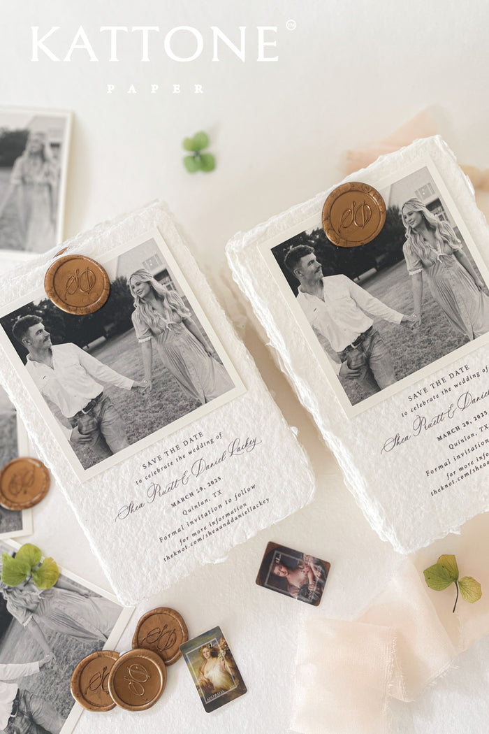 Aryana Handmade Paper Save the Date Cards