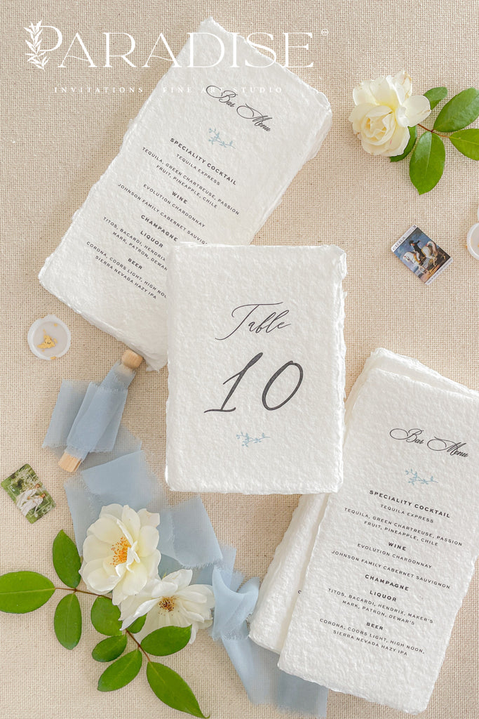 Ailani Handmade Paper Wedding Menus