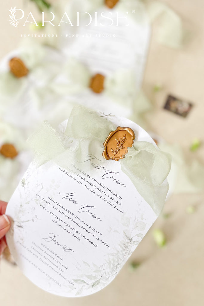 Audrey Double Arch Wedding Menus