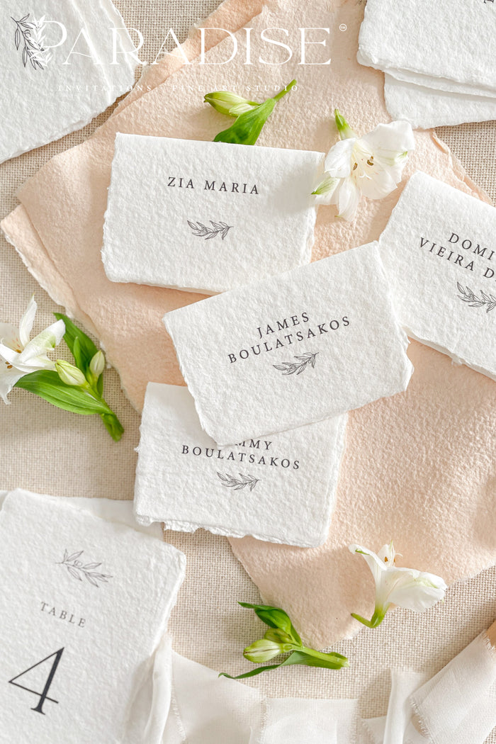 Sonnet Handmade Paper Place Cards