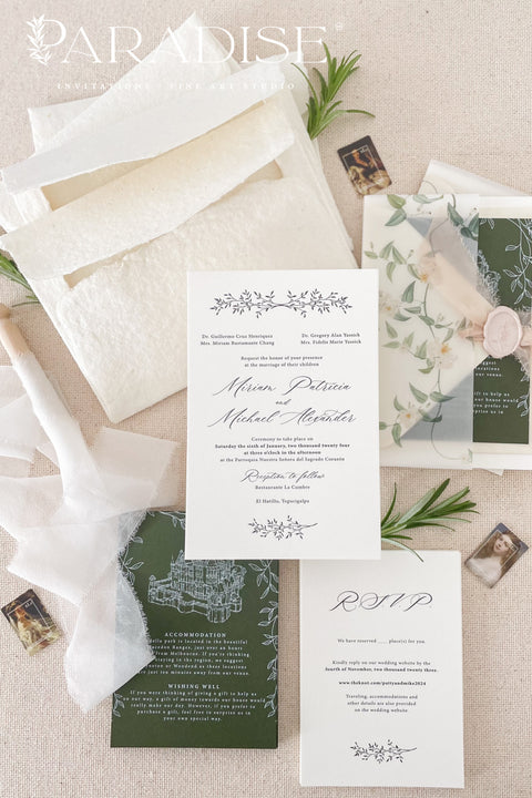Adalyn Letterpress Wedding Invitations