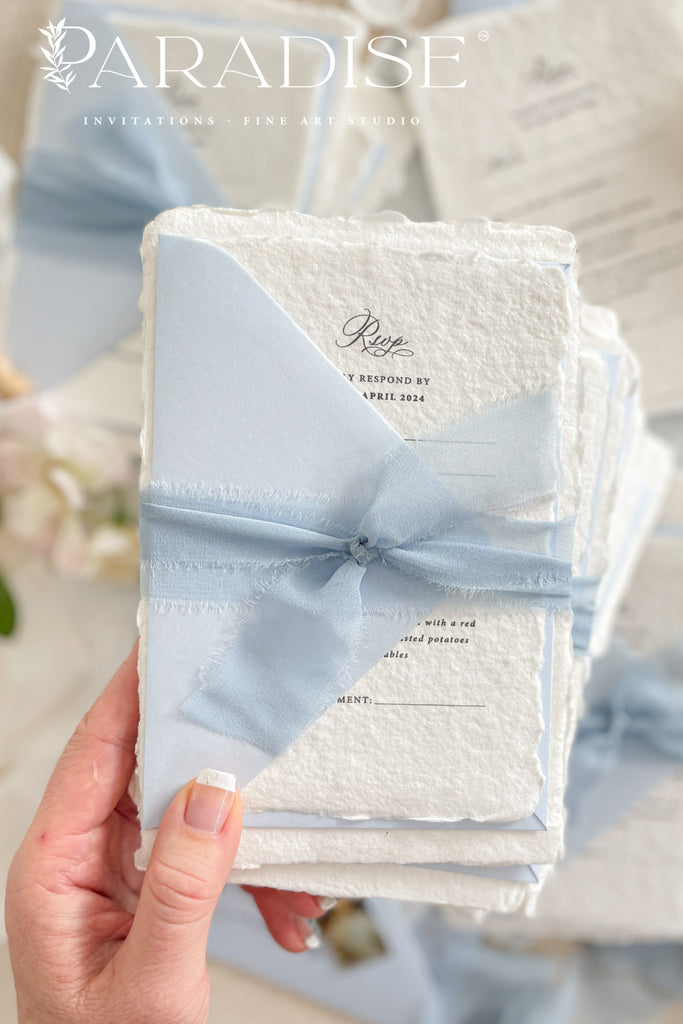 Loretta Handmade Paper Wedding Invitation Sets