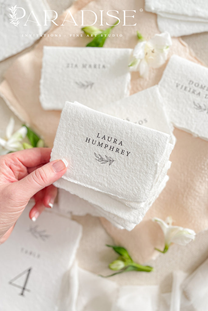 Sonnet Handmade Paper Place Cards