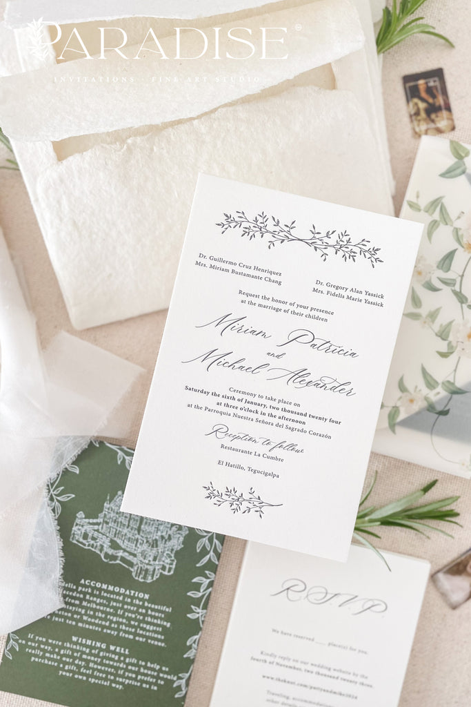 Adalyn Letterpress Wedding Invitations