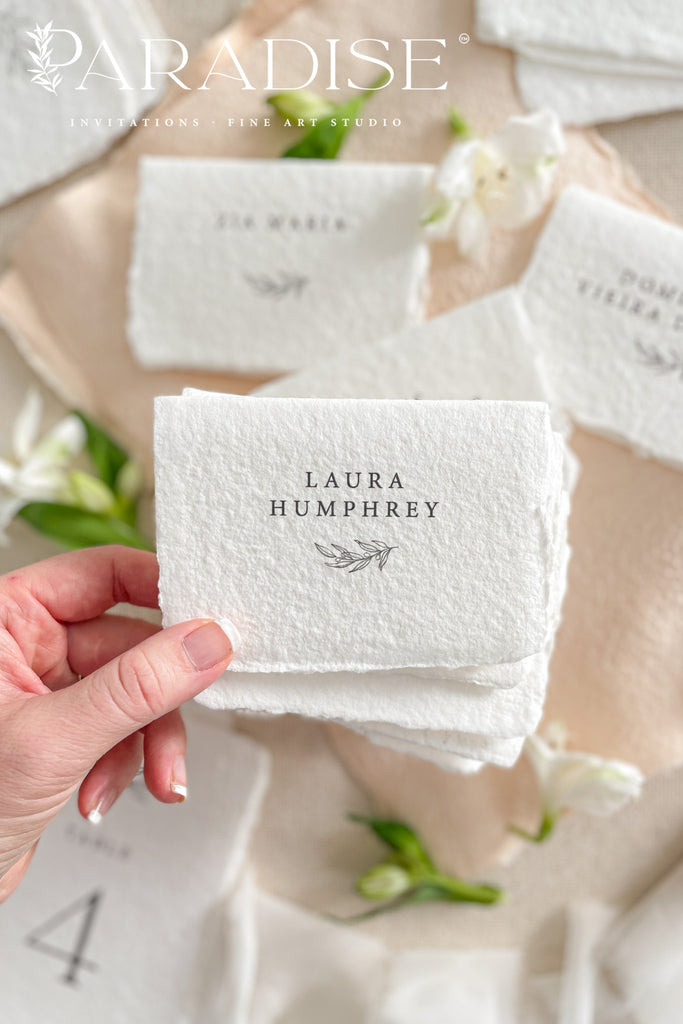 Sonnet Handmade Paper Place Cards